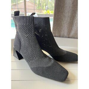 VIVAIA Square Toe Perforated Heeled Boots (Melissa) Size 9-9.5